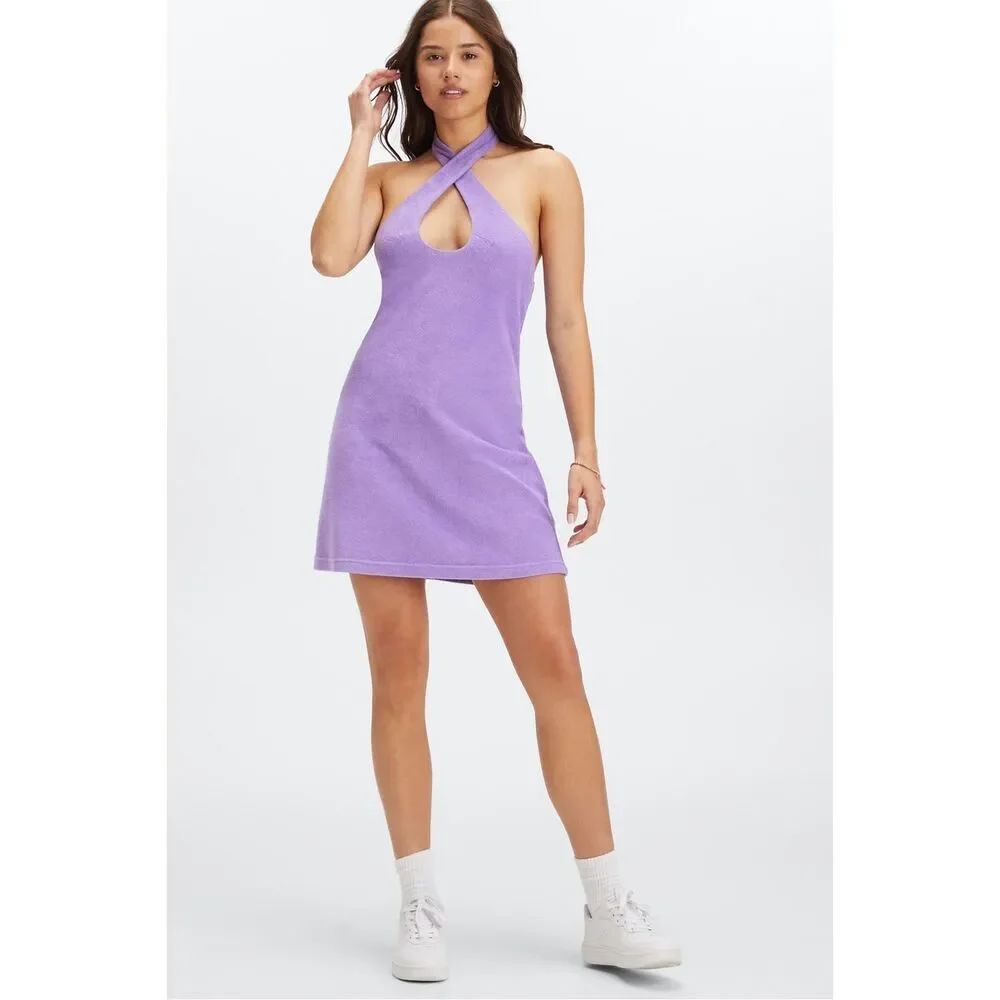 ✨Fabletics Island Terry Halter Sz Large Dress✨
